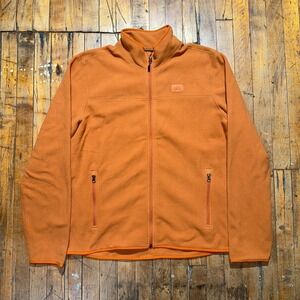 REI Co-op Fleece Jacket Men's Large Orange Long Sleeve High Pile Warm Full Zip